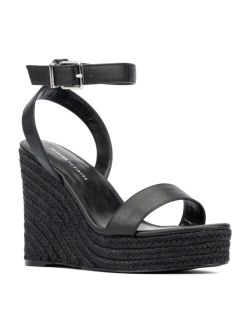 FASHION TO FIGURE Women's Gale Wide Width Wedge Sandals