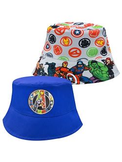 Legends Avengers Bucket Hat, Reversible Kids Bucket Hat, Toddler Boy Summertime Beach Hat with Favorite Superheroes