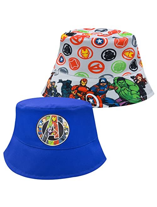 Marvel Legends Avengers Bucket Hat, Reversible Kids Bucket Hat, Toddler Boy Summertime Beach Hat with Favorite Superheroes