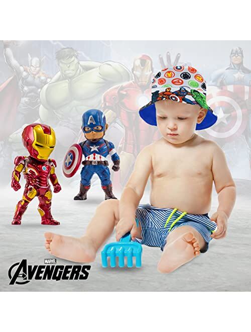 Marvel Legends Avengers Bucket Hat, Reversible Kids Bucket Hat, Toddler Boy Summertime Beach Hat with Favorite Superheroes