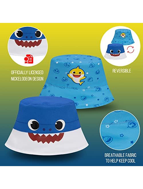 Nickelodeon Baby Shark Toddler Bucket Hat, Reversible Kids Sun Hat, Toddler Girls Bucket Hat & Boys Bucket Hat, Pinkfong Baby Shark