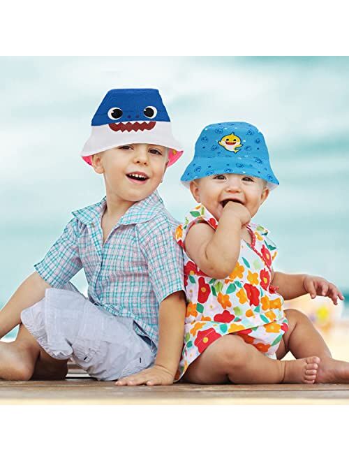 Nickelodeon Baby Shark Toddler Bucket Hat, Reversible Kids Sun Hat, Toddler Girls Bucket Hat & Boys Bucket Hat, Pinkfong Baby Shark