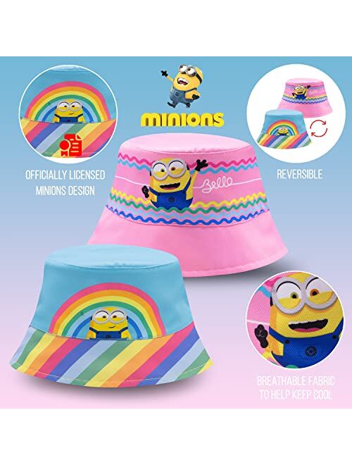 Accessory Supply Minions Kids Sun Hat, Toddler Bucket Hat for Boys, Reversible Kids Sun Hat Boys Bucket Hat, Disney Despicable Me Hat, 2-5T