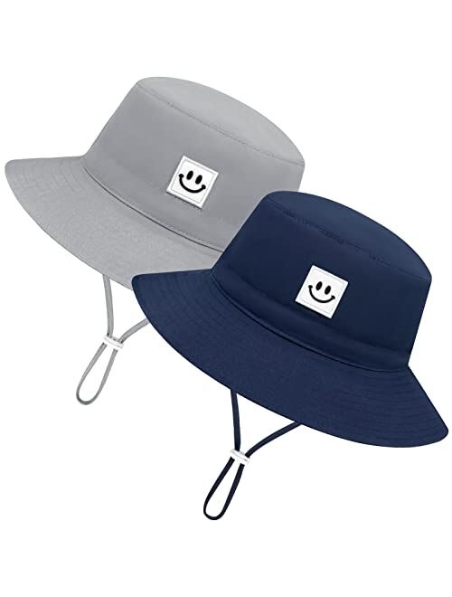 Sarfel Baby Sun Hat Toddler Sun Hat Wide Brim Toddler Bucket Hat Infant Sun Hat for Boys Girls UPF 50+ Kids Hat Baby Beach Hat