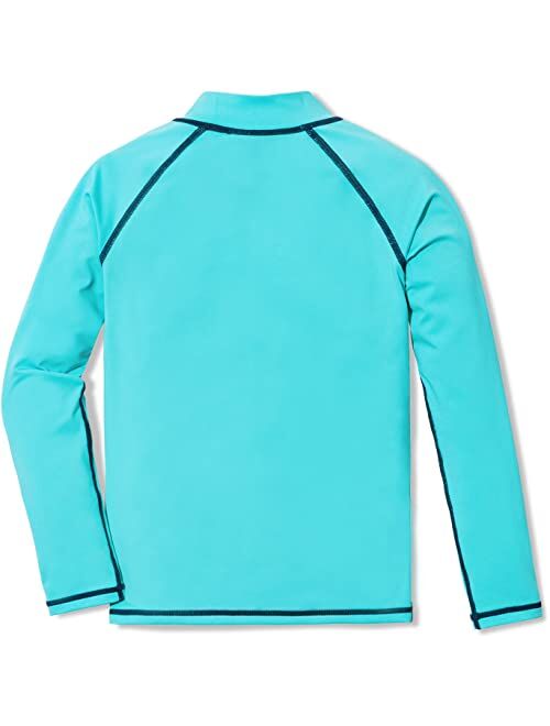 TSLA Boys UPF 50+ Rash Guard Long Sleeve, UV Sun Proctection Water Swim Shirts, Surf Swimwear Swimsuit Top