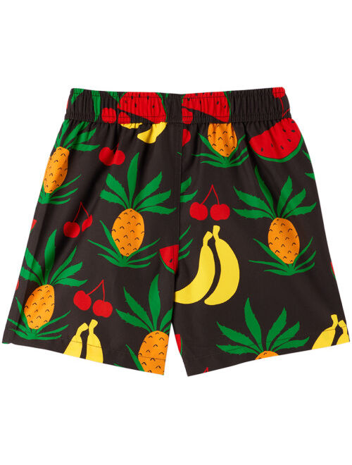 Mini Rodini Kids Brown Fruits Swim Shorts
