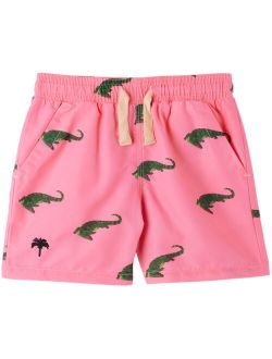 OAS Kids Pink Croco Swim Shorts