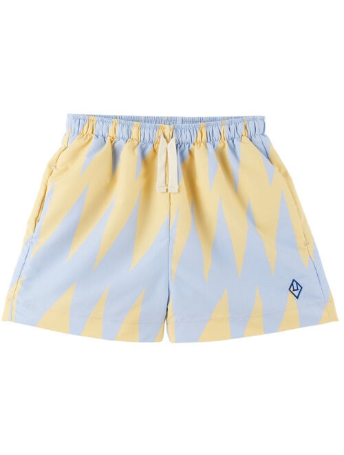 The Animals Observatory Kids Blue Puppy Swim Shorts