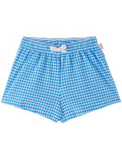 TINYCOTTONS Baby Blue Vichy Swim Shorts