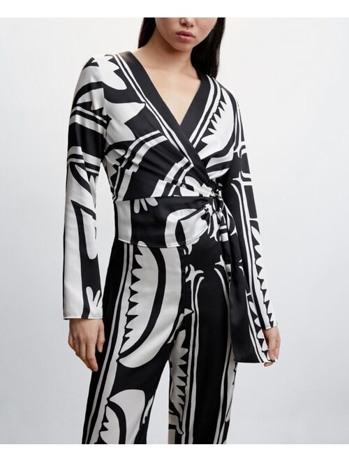 MANGO Women's Buckle Print Jumpsuit