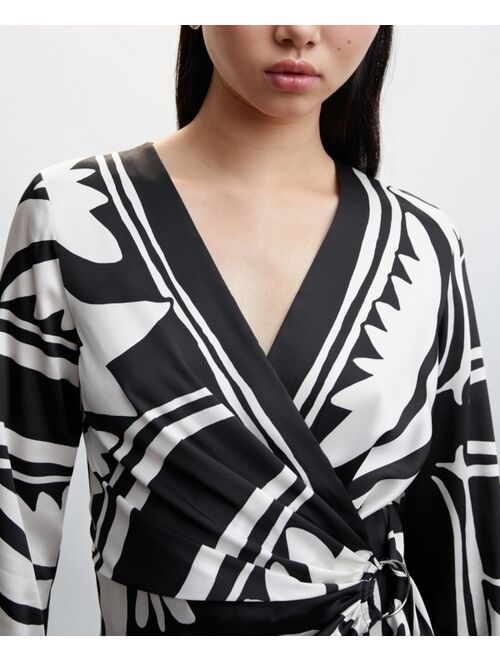 MANGO Women's Buckle Print Jumpsuit