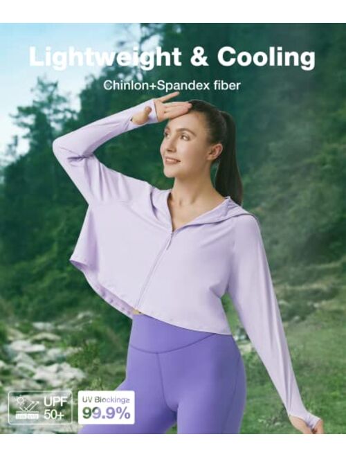 BENEUNDER Cropped Sun Protection Jackets - UPF50+ Lightweight Breathable Summer Outdoor Tops