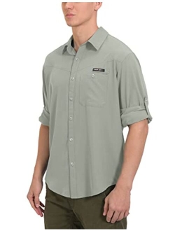 Little Donkey Andy Men's UPF 50 UV Protection Shirt, Breathable Long Sleeve Fishing Hiking Shirts, Quick Dry