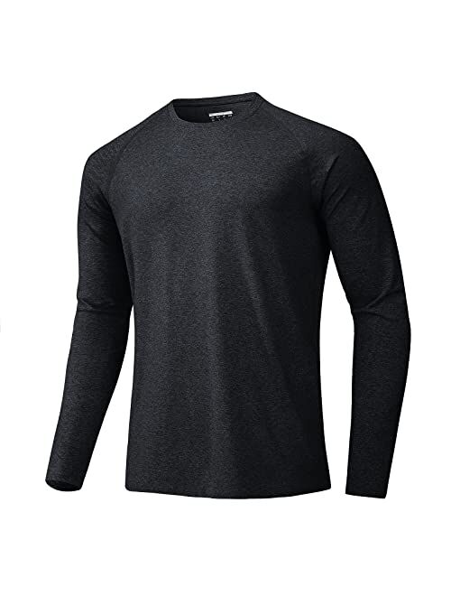 MAGCOMSEN Men's Long Sleeve Shirt UPF 50+ Sun Protection T-Shirt Lightweight Quick Dry Shirt for Hiking Fishing Athletic Tops