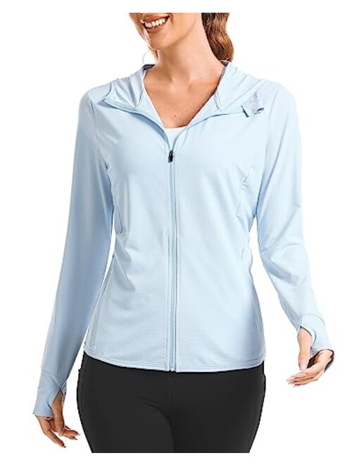 Stelle Women's UPF 50+ Sun Protection Hoodie Jacket Full Zip Long Sleeve with Pockets SPF Hiking Shirt Outdoor