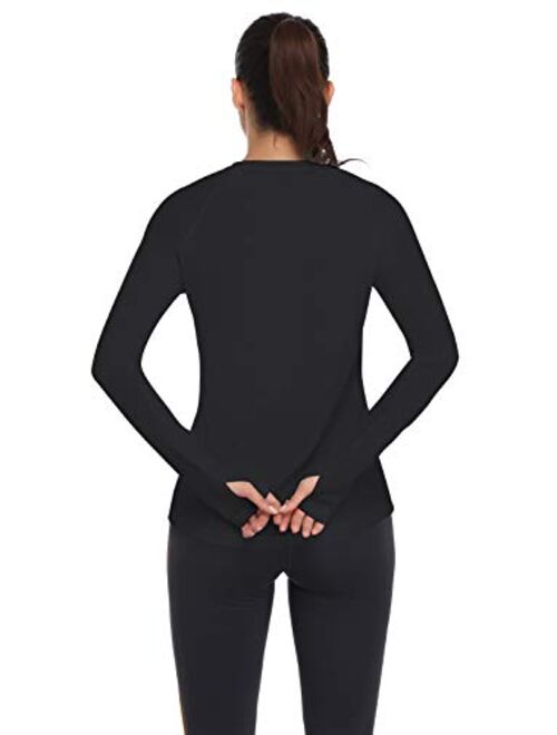 HISKYWIN Women's UPF 50+ Sun Protection Long Sleeve Shirts Outdoor Hiking Fishing Tops