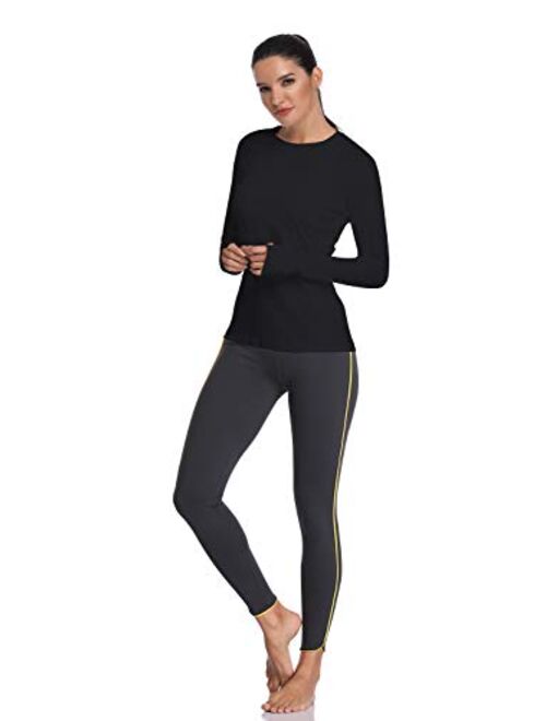 HISKYWIN Women's UPF 50+ Sun Protection Long Sleeve Shirts Outdoor Hiking Fishing Tops