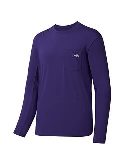 BASSDASH Mens UPF 50+ Performance Long Sleeve T-Shirt UV Sun Protection Fishing Hiking Sports Shirts