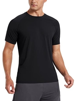 Men's UPF 50  Short Sleeve Shirts Lightweight Sun Protection SPF T-Shirts Fishing Hiking Running