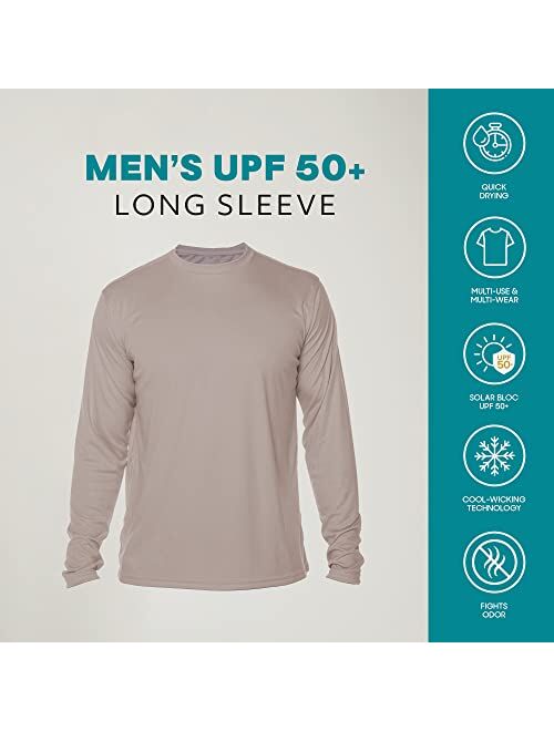 Vapor Apparel Men's Outdoor UPF 50+ Long Sleeve T-Shirt, UV Sun Protection for Fishing, Running, Hiking, Swimming