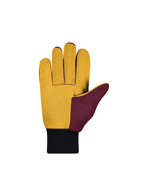 FOCO unisex adult NFL Team Logo Colored Palm Utility Work Gloves, Team Color, 9 1 US