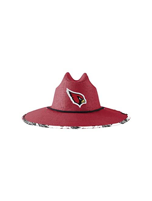 FOCO Men's NFL Team Logo Floral Lifeguard Beach Straw Sun Hat