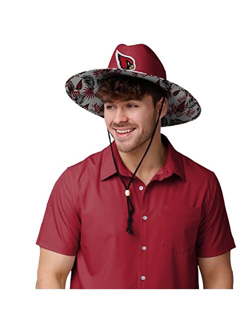 FOCO Men's NFL Team Logo Floral Lifeguard Beach Straw Sun Hat