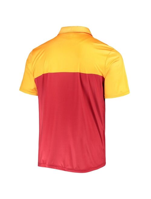 FOCO Men's Gold, Red Kansas City Chiefs Retro Colorblock Polo Shirt