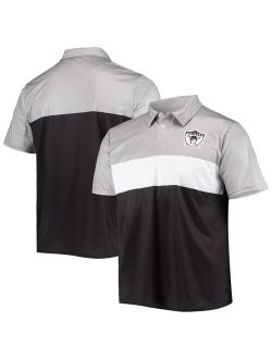 FOCO Men's Silver, Black Las Vegas Raiders Retro Colorblock Polo Shirt