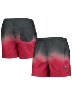 FOCO Men's Red, Tampa Bay Buccaneers Dip-Dye Swim Shorts