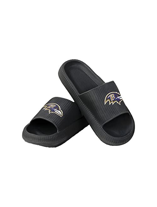 FOCO NFL Womens NFL Team Logo Ladies Pillow Slides Sandals