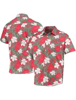 FOCO Men's Scarlet Nebraska Huskers Floral Button-Up Shirt