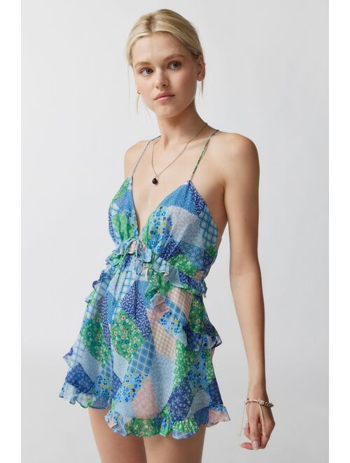 Urban outfitters For Love & Lemons Juniper Patchwork Romper