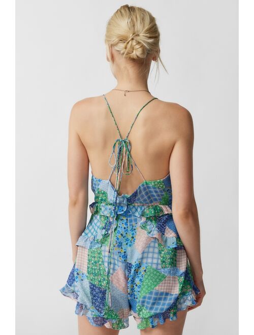 Urban outfitters For Love & Lemons Juniper Patchwork Romper