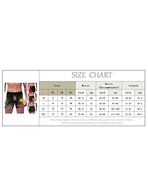 Generic Funny Printed Boxer Briefs for Men, Comfort Lightweight Soft Christmas Holiday Underwear Breathable Underpants for Men