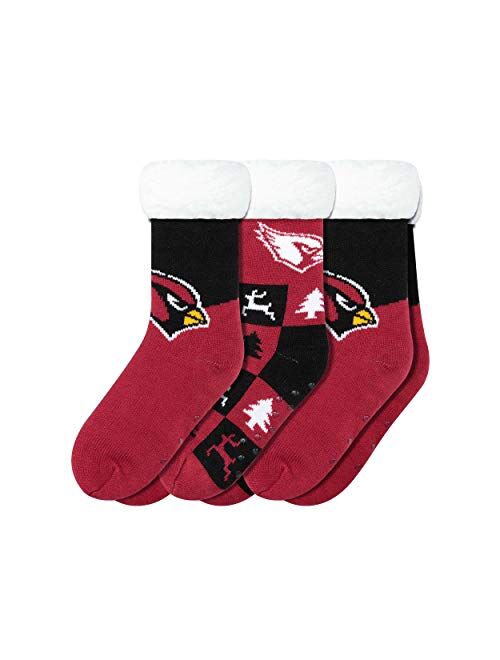FOCO Women's NFL Team Logo Fan Footy 3-Pack Slipper Socks