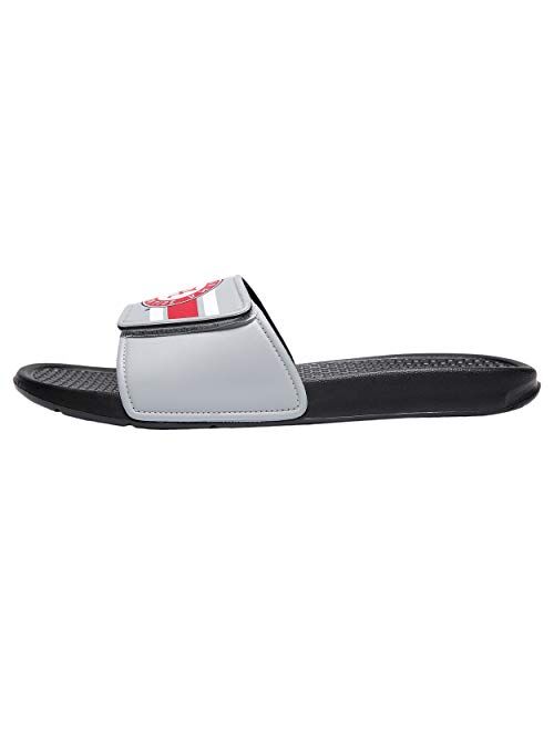 FOCO Men's NCAA College Team Logo Sport Legacy Stripe Slide Sandals