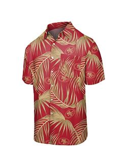 FOCO Men's NFL Floral Tropical Button-Up Shirt