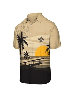 FOCO Men's NFL Floral Tropical Button-Up Shirt