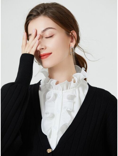 Shein Ruffle Trim Dickey Collar