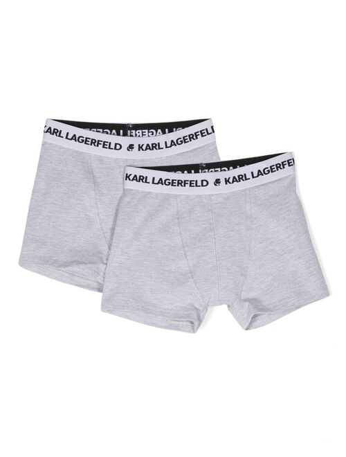 Karl Lagerfeld Kids logo-detail boxers set