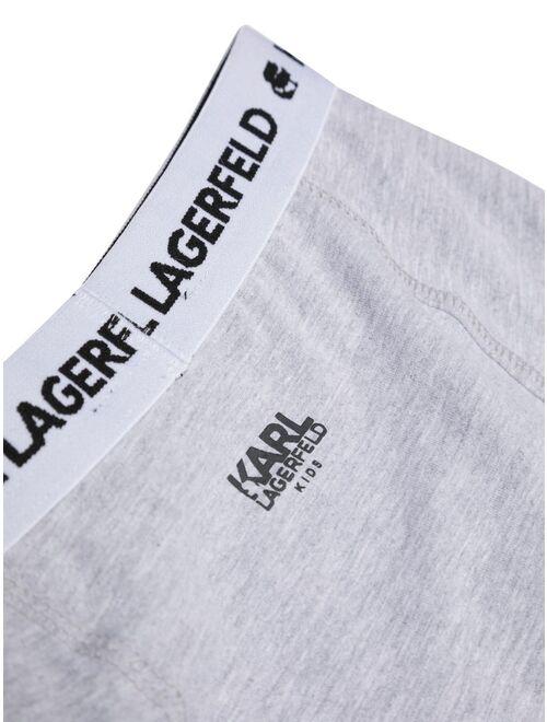Karl Lagerfeld Kids logo-detail boxers set