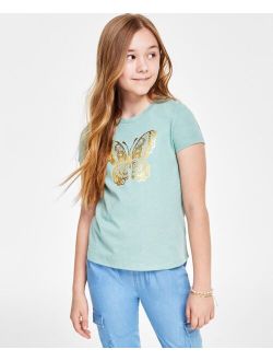 Big Girls Butterfly Graphic T-Shirt, Created for Macy's
