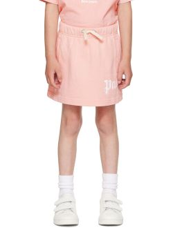 Kids Pink Printed Skirt