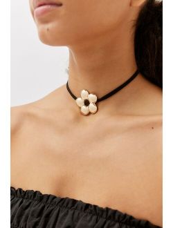 Marie Flower Cord Choker Necklace
