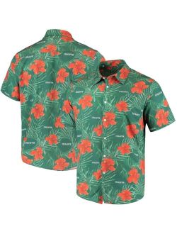 FOCO Men's Green Miami Hurricanes Floral Button-Up Shirt