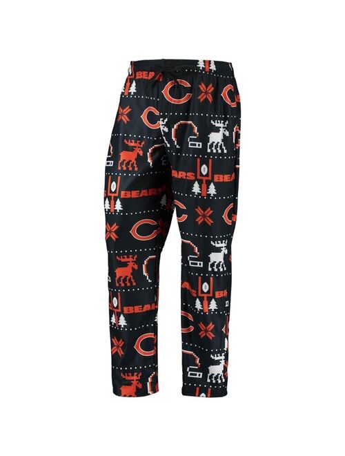 FOCO Men's Navy Chicago Bears Wordmark Ugly Pajama Set