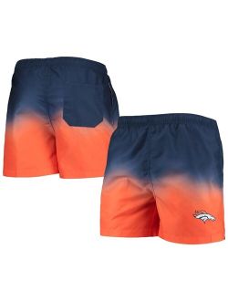 FOCO Men's Navy, Denver Broncos Dip-Dye Swim Shorts