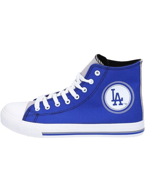 FOCO Men's Los Angeles Dodgers High Top Canvas Sneakers