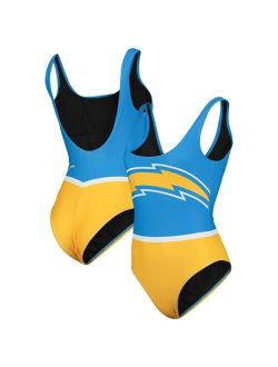 FOCO Women's Powder Blue Los Angeles Chargers Team One-Piece Swimsuit